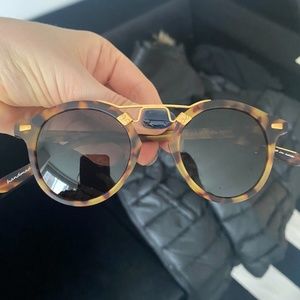 Krewe St. Louis Sunglasses, Brown/Gold